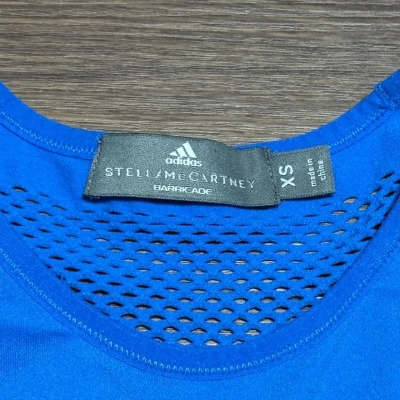Adidas Stella McCartney Blue Seamless Muscle Tee XS Athletic Top - Picture 2 of 6